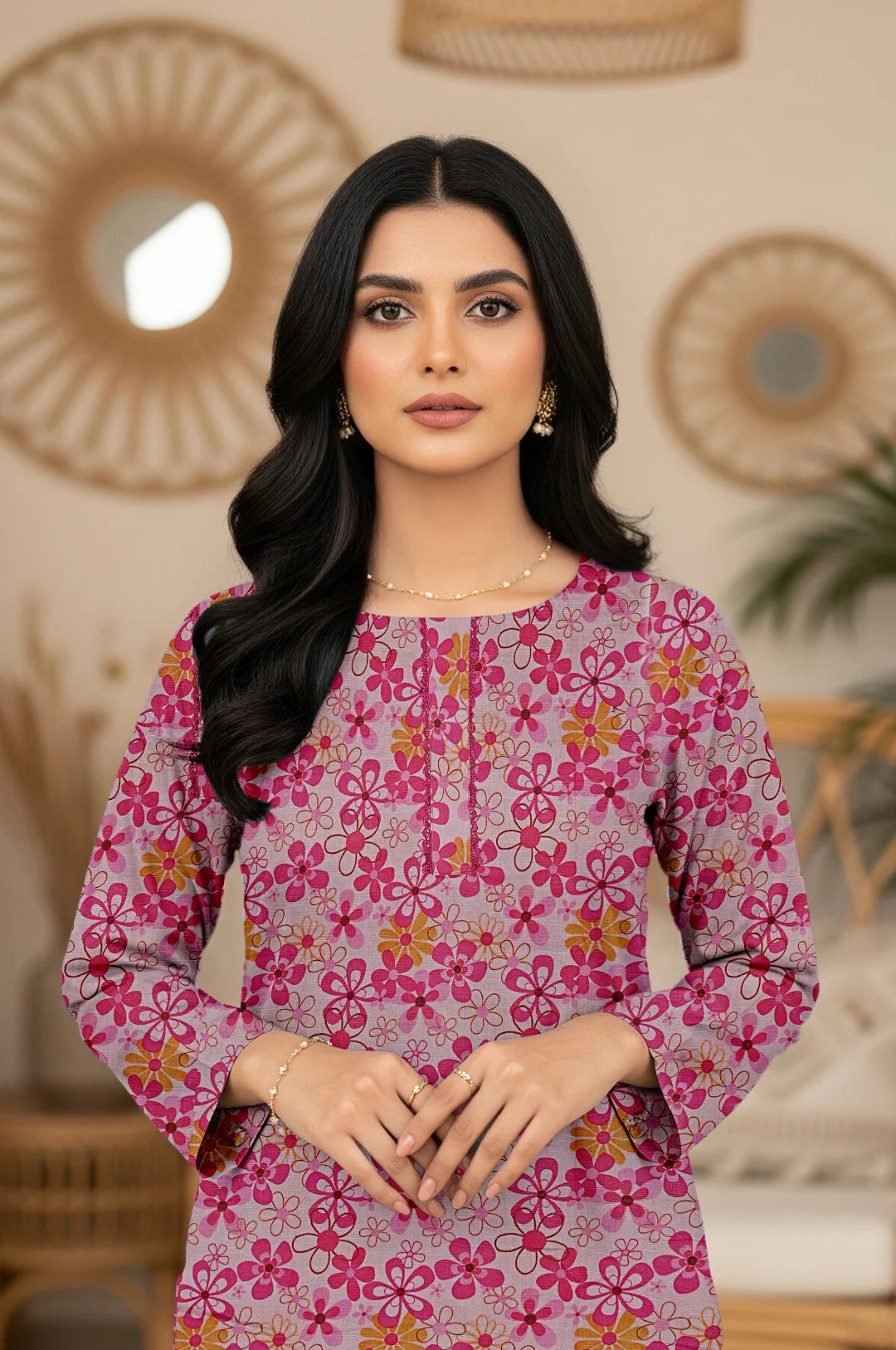 BLUSH BLOOM KHADDAR 2 PIECE