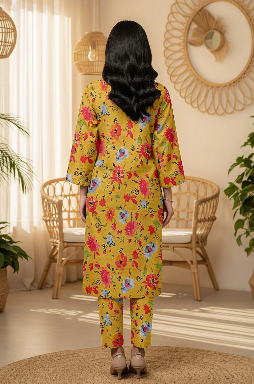 MUSTARD PETAL KHADDAR 2 PIECE