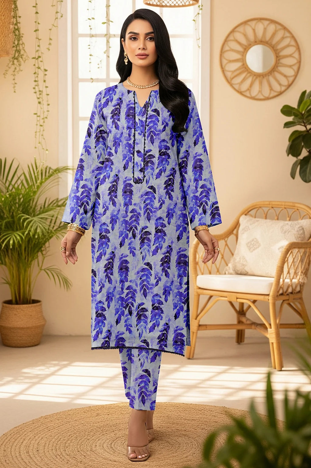 INDIGO FERN KHADDAR 2 PIECE