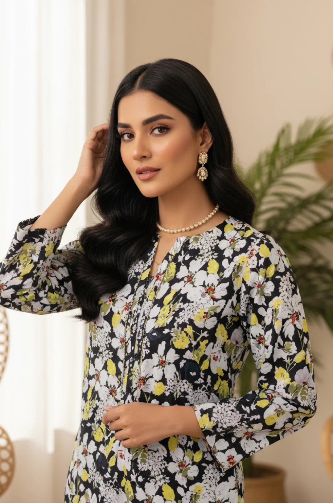 MIDNIGHT ORCHARD KHADDAR 2 PIECE