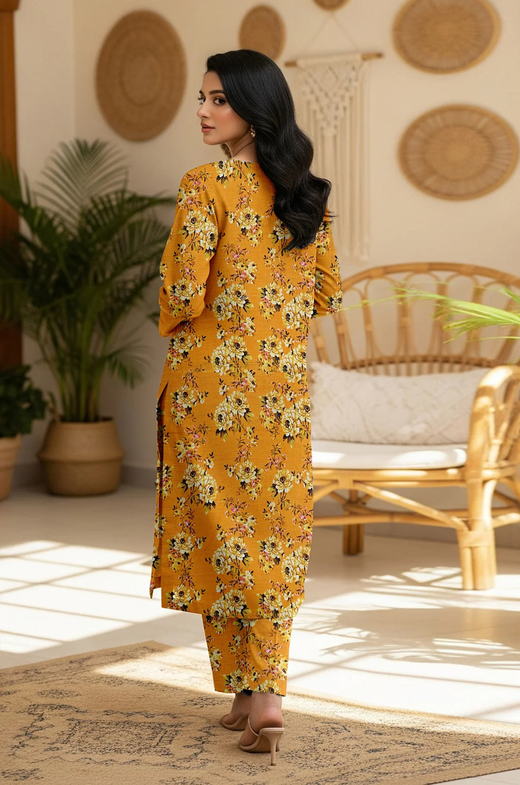 AMBER MARIGOLD KHADDAR 2 PIECE