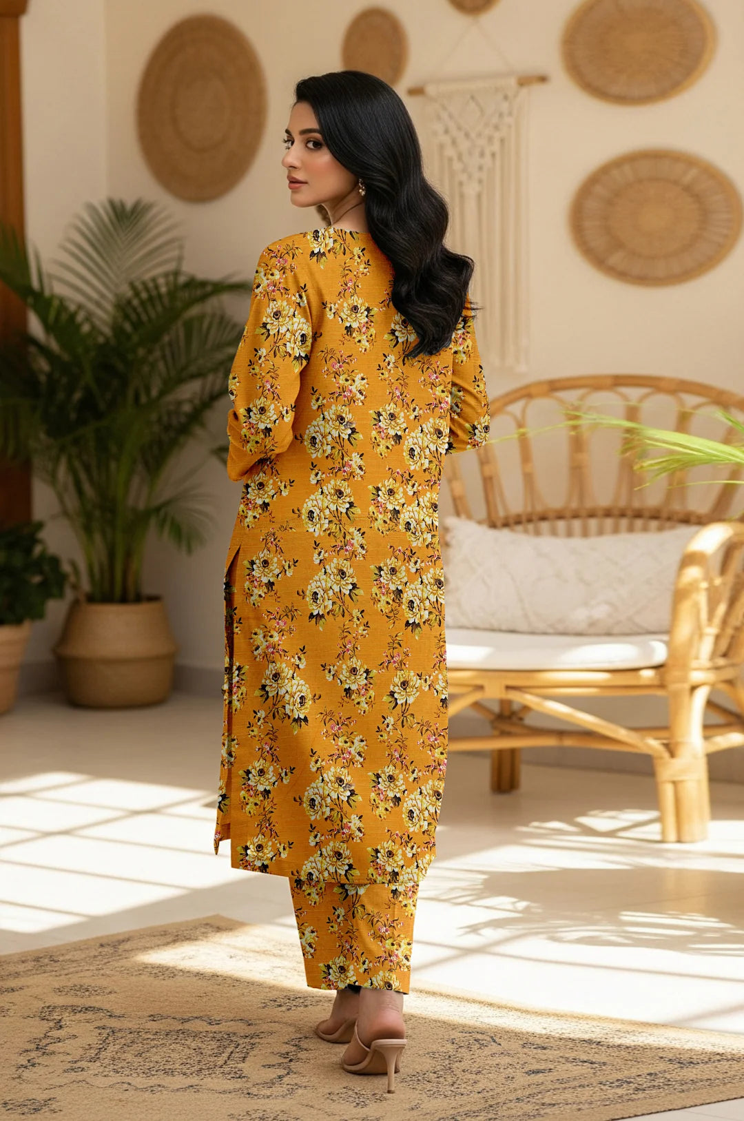 AMBER MARIGOLD KHADDAR 2 PIECE